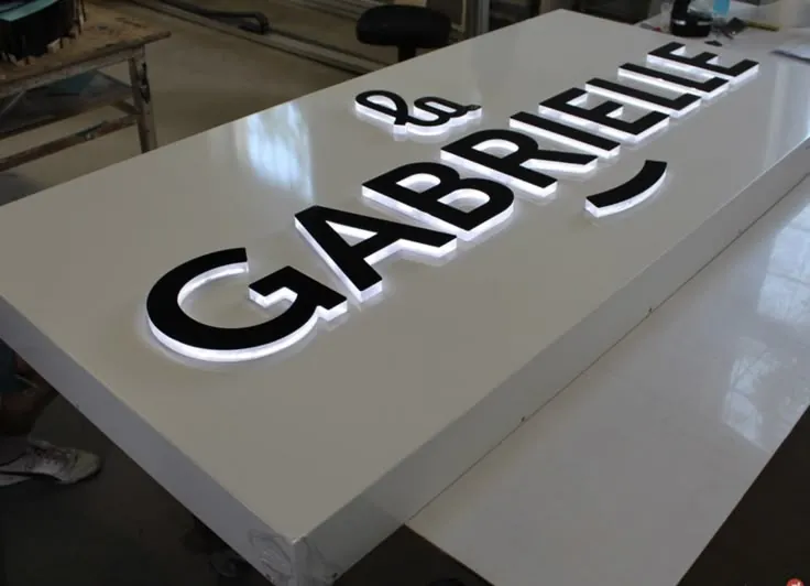 Flat cut acrylic wordmark