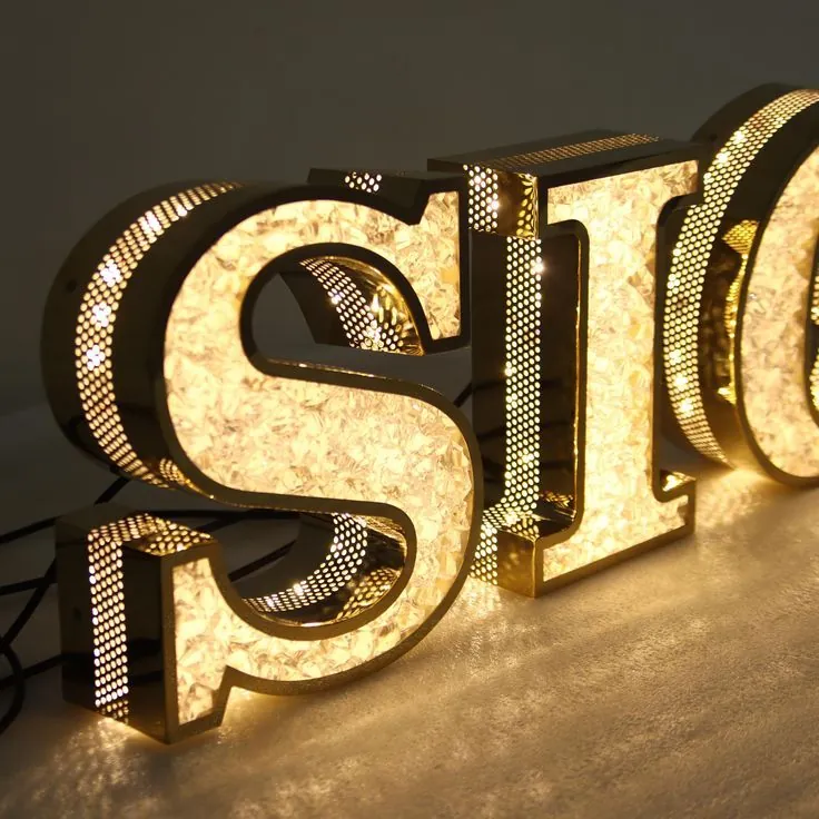 Mosaic-Finish Channel Letters
