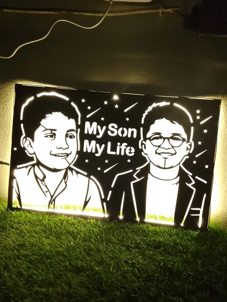 My Son My Life backlit sign