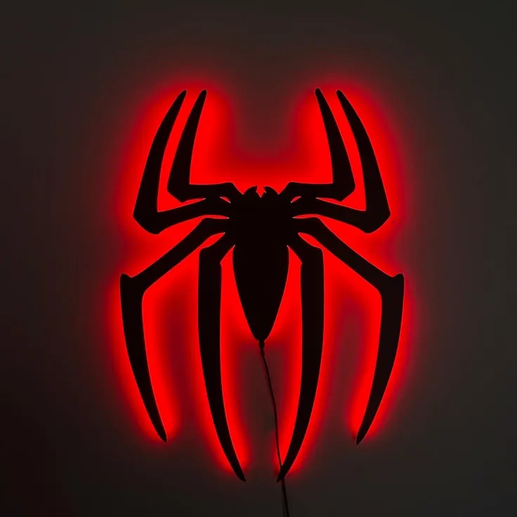 Spider Emblem LED Wall Art